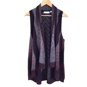 ANTHROPOLOGIE Sleeping on Snow Mabli WOOL Blend Open Vest Size XS S Brown Cozy